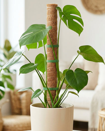Lisy Stackable Coir Moss Poles 60 cm Set of 3 - Lifestyle view