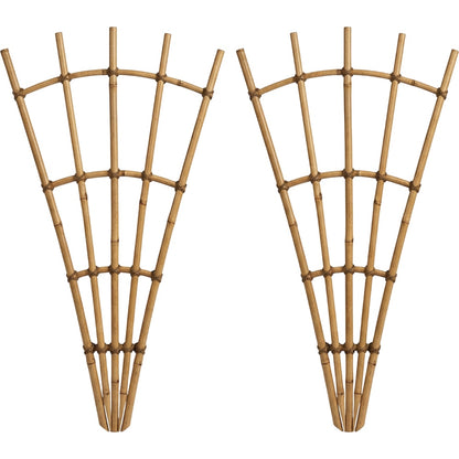 Lisy Fan Bamboo Plant Trellis 75 x 40 cm Natural Set of 2 - Product view